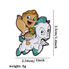Boy And Horse Enamel Pin Brooch Friends Jewelry