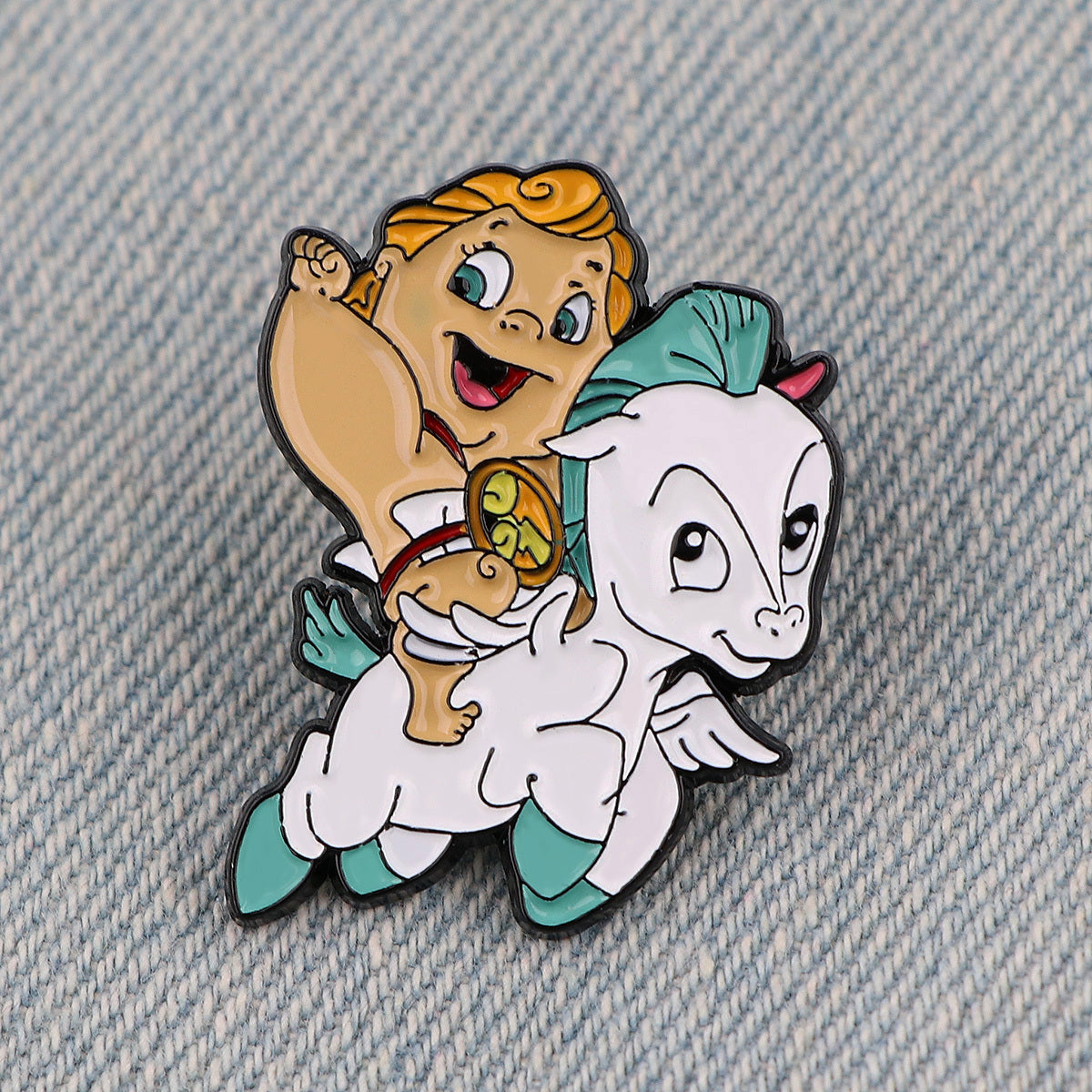 Boy And Horse Enamel Pin Brooch Friends Jewelry