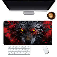 Wolf Pattern Gaming Mouse Pad