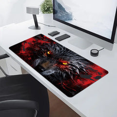 Wolf Pattern Gaming Mouse Pad