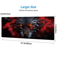 Wolf Pattern Gaming Mouse Pad