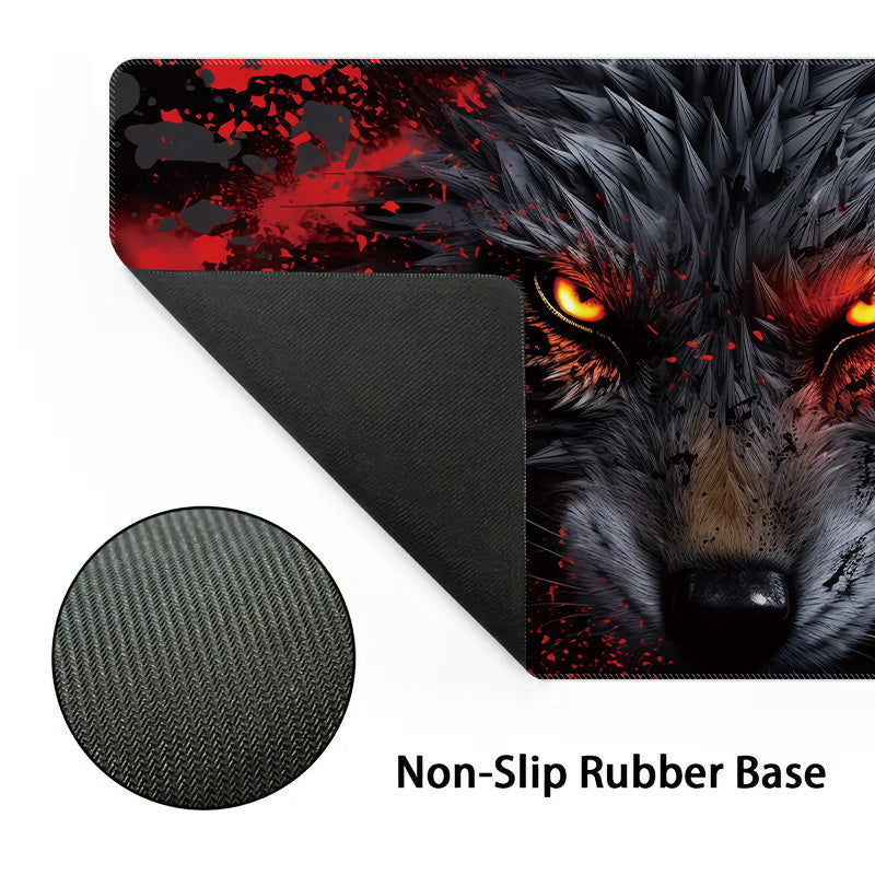 Wolf Pattern Gaming Mouse Pad