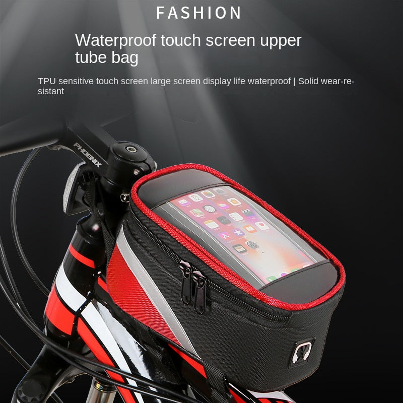 Mountain Bike Tube Bag Phone Bag Touchable Phone Front Beam Bag
