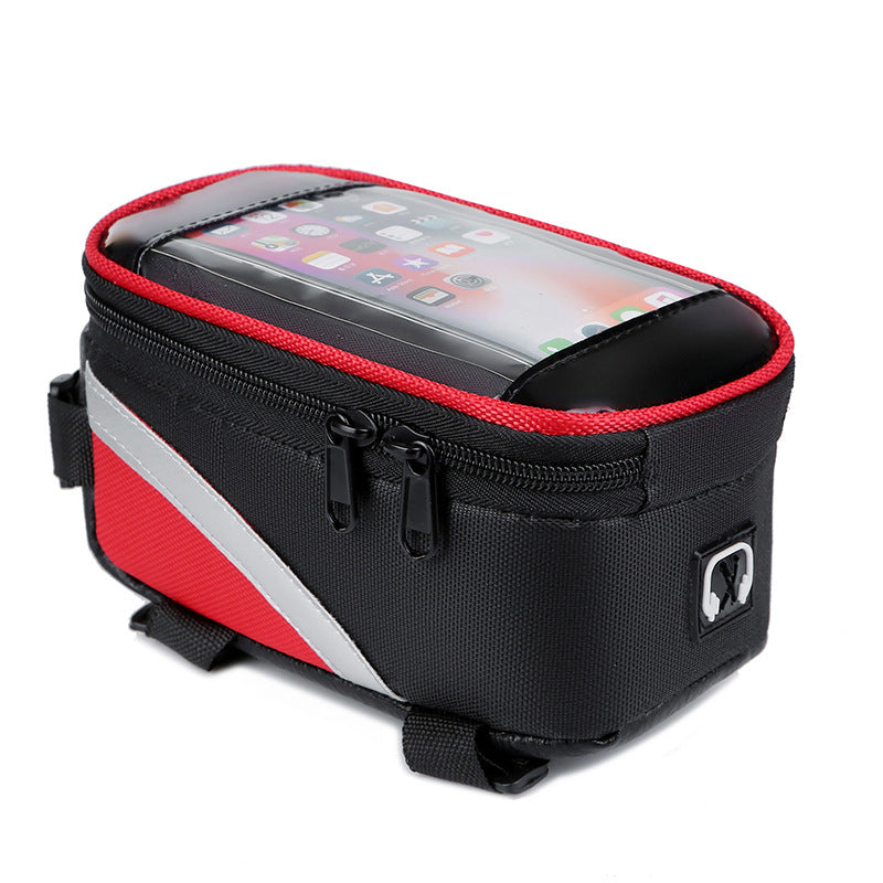 Mountain Bike Tube Bag Phone Bag Touchable Phone Front Beam Bag
