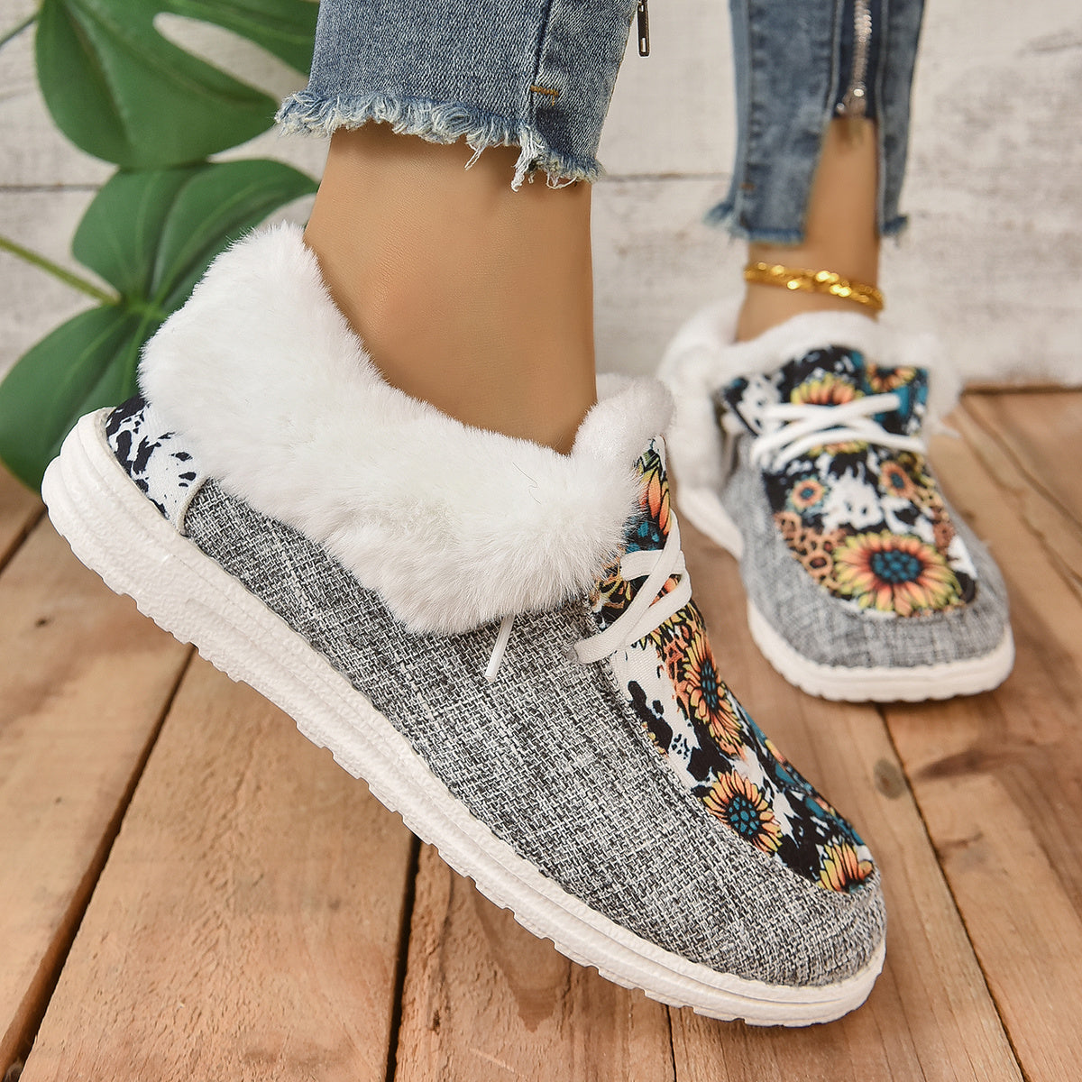 Sunflower Warm Fur Lined Low Cut Boots Women's Footwear