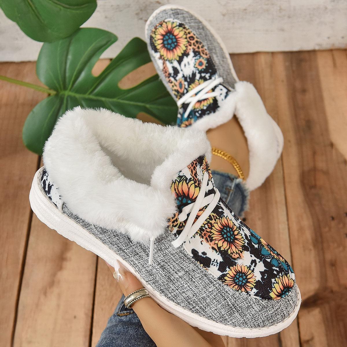 Sunflower Warm Fur Lined Low Cut Boots Women's Footwear