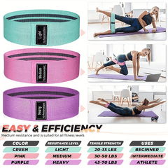 Non Slip Elastic Squat Resistance Band Yoga Stretch Belt For Hip Thigh Training
