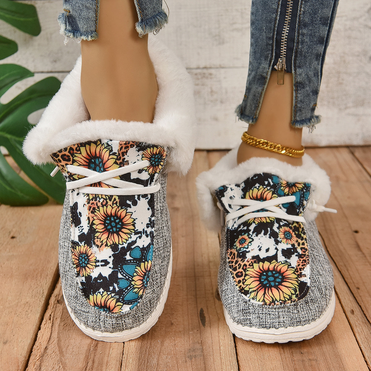 Sunflower Warm Fur Lined Low Cut Boots Women's Footwear