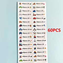 60/240 Custom Name Stickers Waterproof School Label Personalized Decal