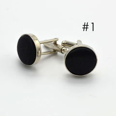 Men's Plain Business Cufflinks Shirt Cloth Buttons