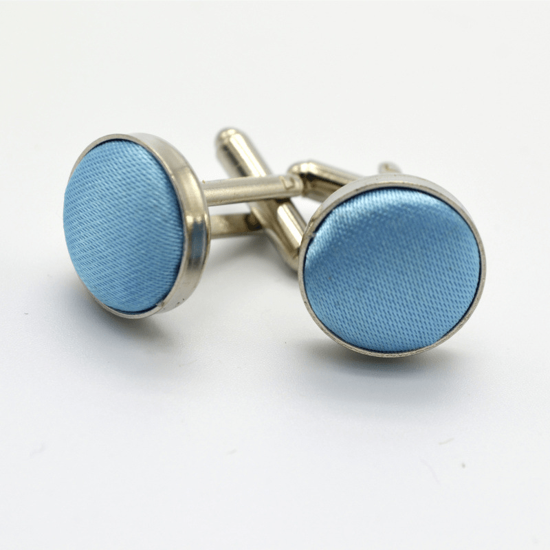 Men's Plain Business Cufflinks Shirt Cloth Buttons
