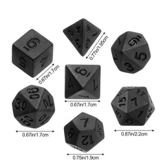 7pcs Frosted Digital Dice Set for Tabletop RPG