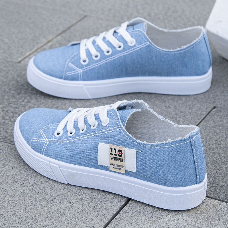 Women Solid Breathable Skate Shoes Lightweight Platform Sneakers