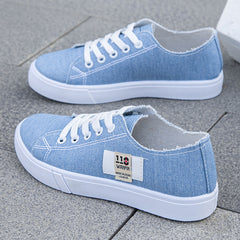 Women Solid Breathable Skate Shoes Lightweight Platform Sneakers
