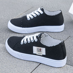 Women Solid Breathable Skate Shoes Lightweight Platform Sneakers