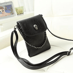 Gothic Square Shoulder Bag Halloween Skull Decor Bag