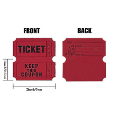 1000pcs 5.08x5.08cm Double Roll Raffle Number Tickets for Events