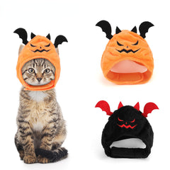 Devilish Pumpkin Hat Costume for Cats