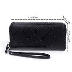 Stone Pattern Long Coin Purse Zipper Wallet