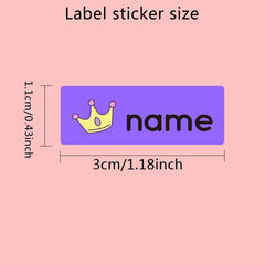 Multicolor Waterproof School Label Personalized Name Stickers