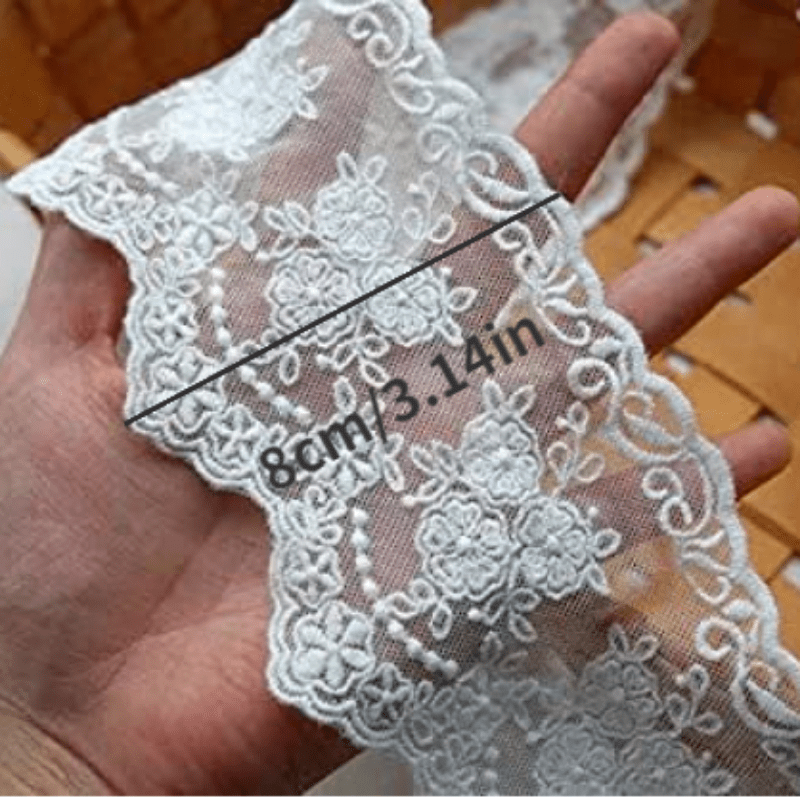 Delicate Crown Lace Trim Ribbon for Crafts Sewing - 2 Yards