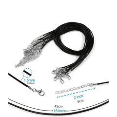 10Pcs Leather Adjustable Braided Rope Necklaces Pendant Charms