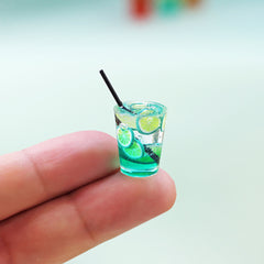Mini Fruit Tea Beverage Model for Doll House Scene Decoration