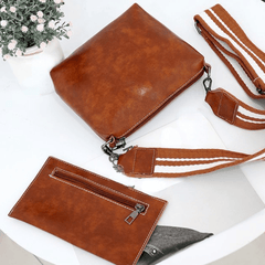 3pcs Vintage Bucket Bag Set For Women Handbag Crossbody Clutch