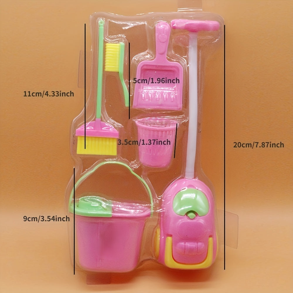 Mini Doll Accessories Household Cleaning Tools Doll Home Educational Toys