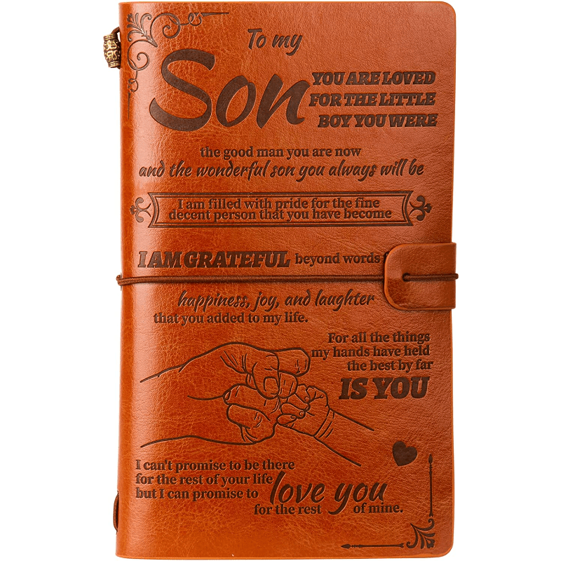 136 Sheets Leather Sketch Book Journal Notebook For Mom & Dad