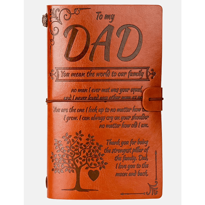 136 Sheets Leather Sketch Book Journal Notebook For Mom & Dad