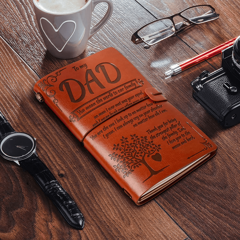 136 Sheets Leather Sketch Book Journal Notebook For Mom & Dad