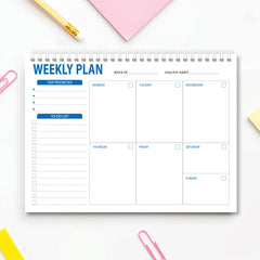 Weekly Plan Time Management Efficiency Manual Daily Plan Book