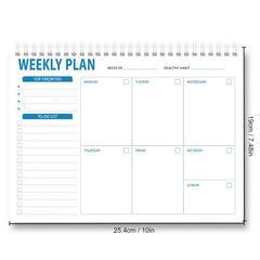 Weekly Plan Time Management Efficiency Manual Daily Plan Book