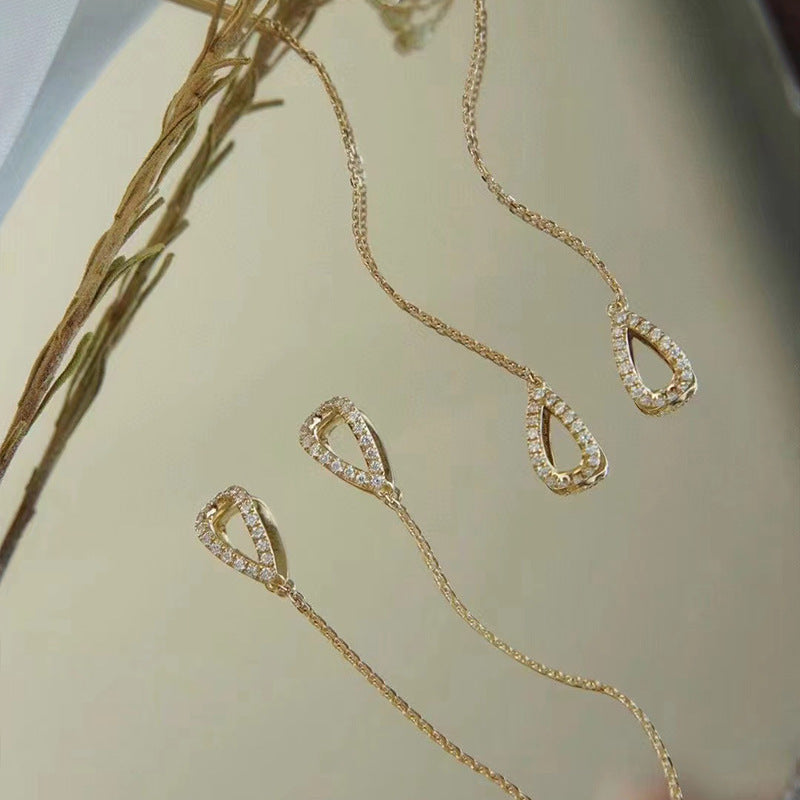 925 Silver Needle Tassel Earrings for Women