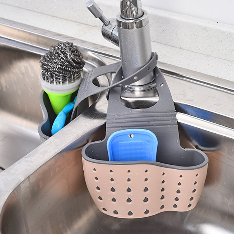 Thickened Double Layer Sink Hanging Bag Storage Rack