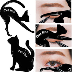 2Pcs Cat Eye Stencil Eyeliner Makeup Tool