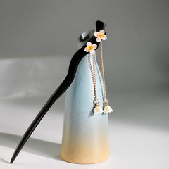 Wooden Hairpin Flower Hair Stick With Pendant Chinese Style Hair Accessories