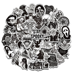 50pcs Gothic Skull Witch Magic Stickers Waterproof DIY Room Decoration