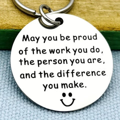 Coworker Leaving Employee Appreciation Keychain - Thank You Gift