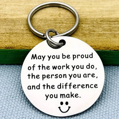 Coworker Leaving Employee Appreciation Keychain - Thank You Gift