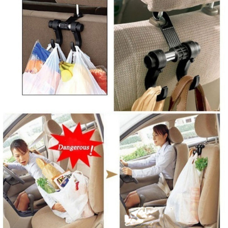 2pcs Car Seat Back Storage Hook Bag Holder Multifunction Car Hooks