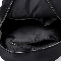 Solid Backpack With Bear Pendant Men Women Students Double Shoulder Bag