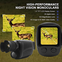 R7 Night Vision Monocular Infrared Optical Monocular 5X Digital Zoom