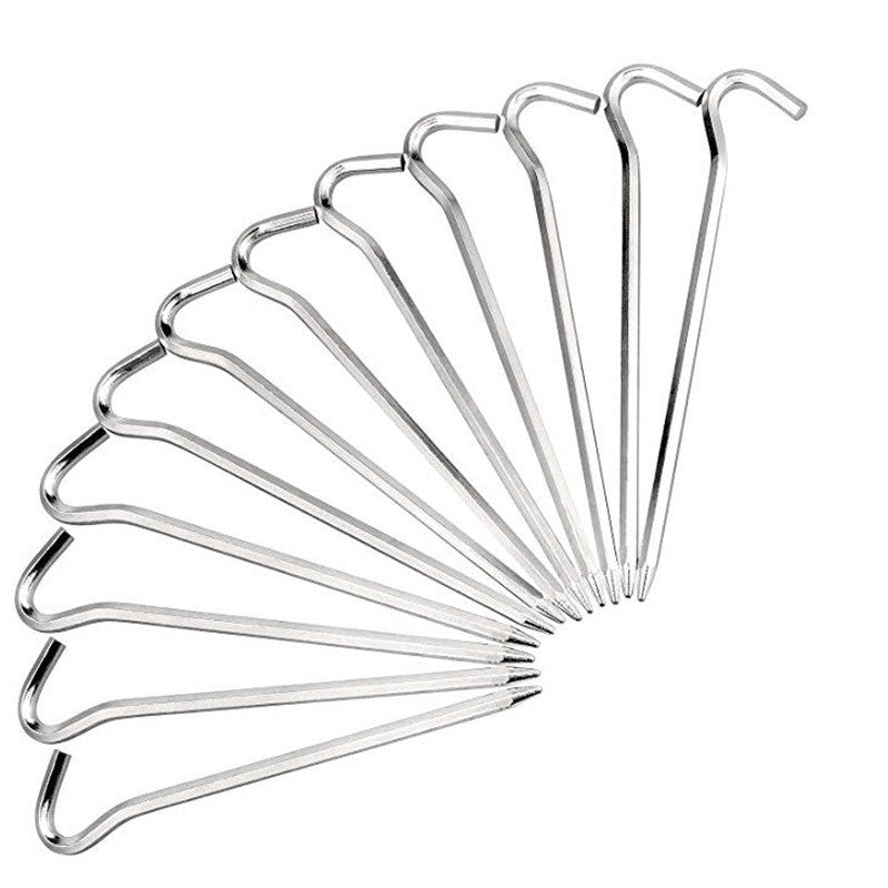 Galvanized Tent Stakes 7-16 Inch 18 Metal Tent Pegs Heavy Duty Steel Stakes