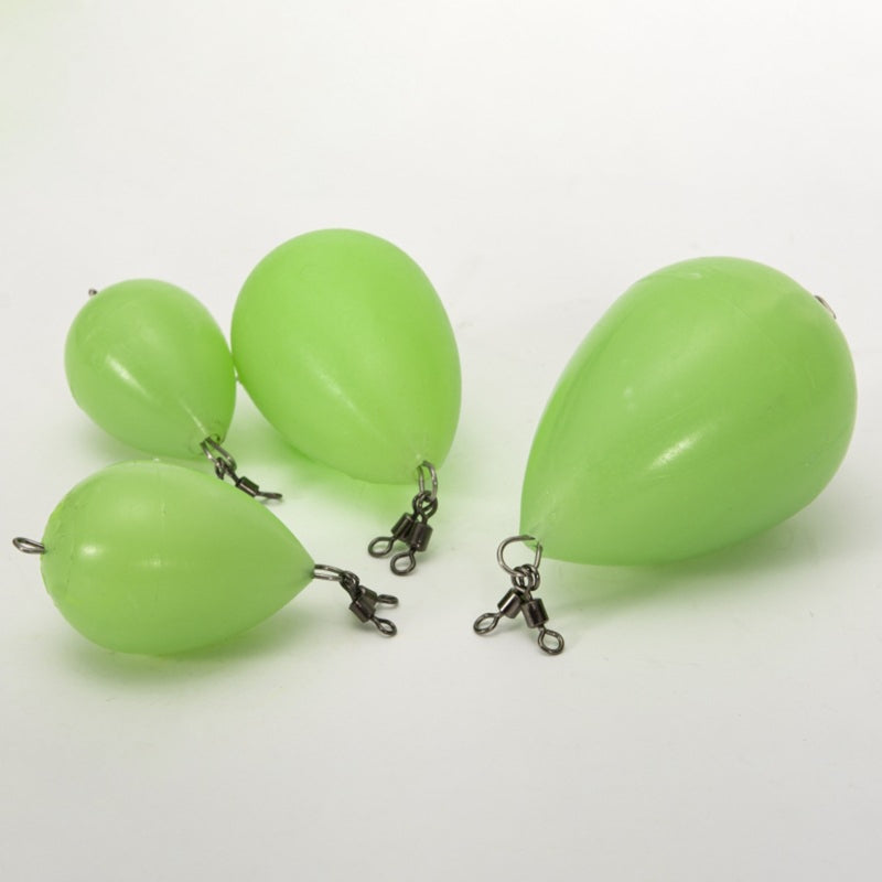 3pcs Luminous Egg Float Glow In Fishing Float Thrower Acrylic Iscas Tackle