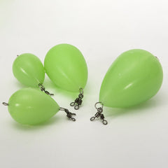3pcs Luminous Egg Float Glow In Fishing Float Thrower Acrylic Iscas Tackle