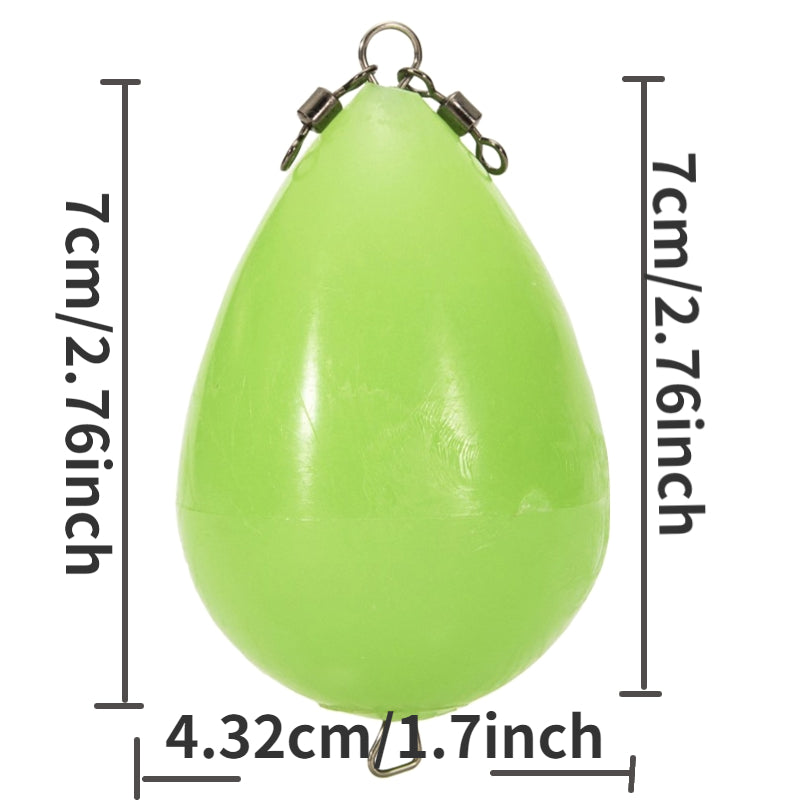 3pcs Luminous Egg Float Glow In Fishing Float Thrower Acrylic Iscas Tackle