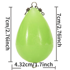 3pcs Luminous Egg Float Glow In Fishing Float Thrower Acrylic Iscas Tackle