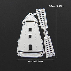 Tower and Windmill Cutting Dies for Paper Crafts